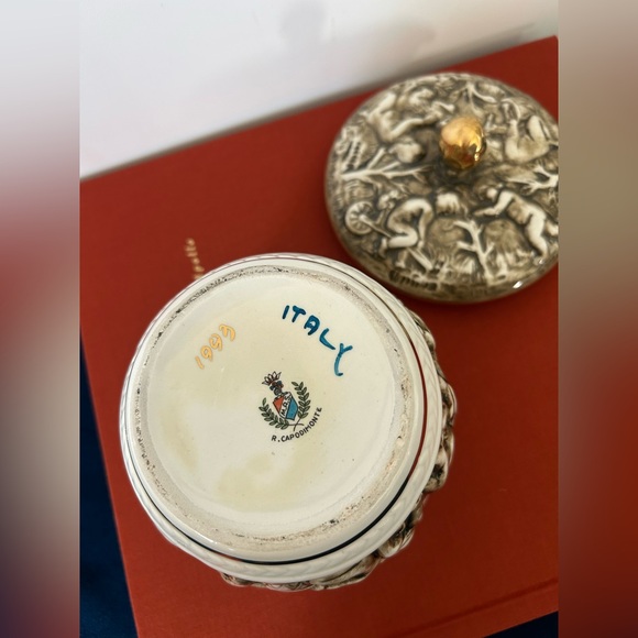 Vintage Italian Capodimonte Lidded Jar - Picture 7 of 9